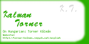 kalman torner business card